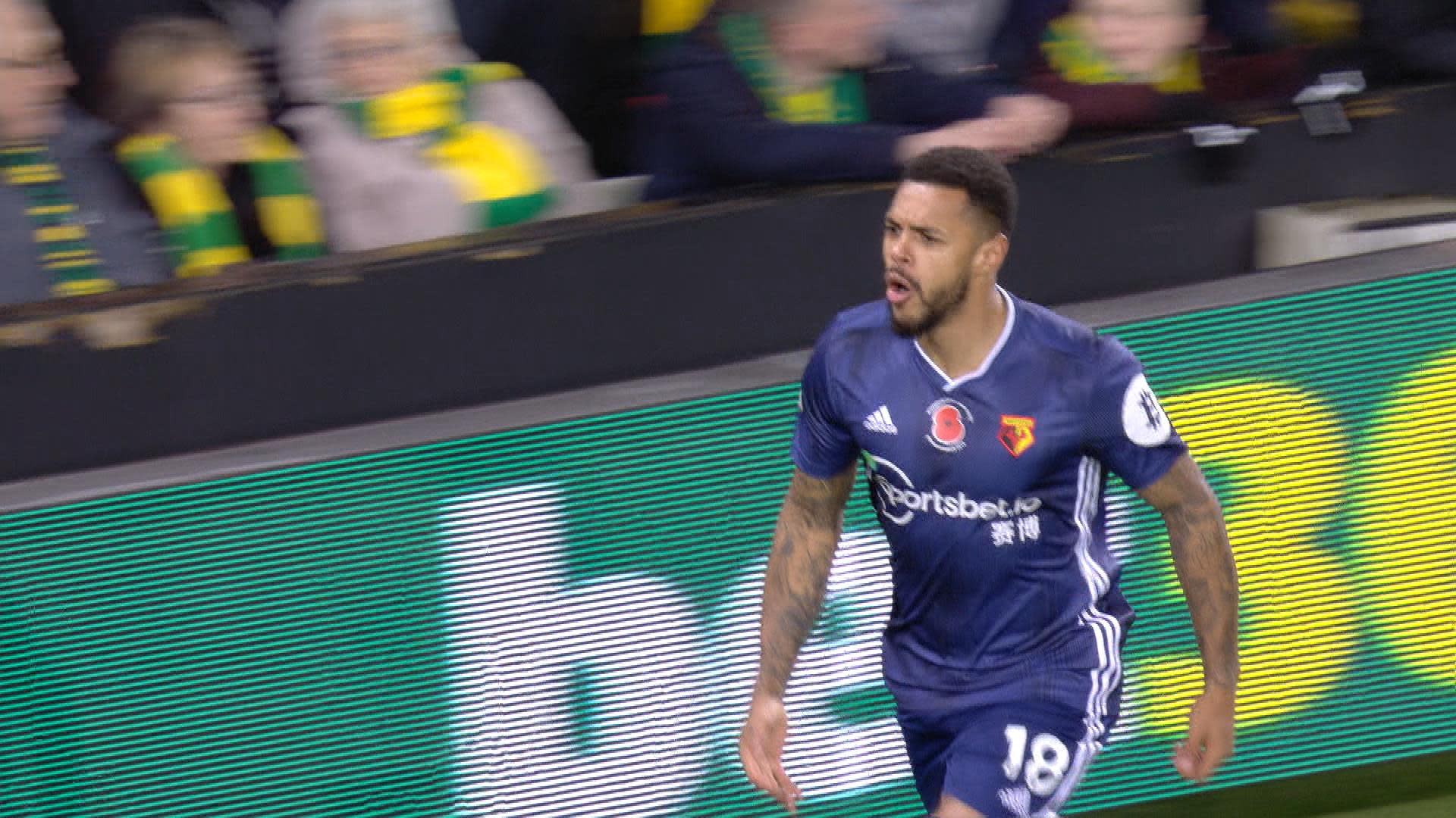 Andre Gray volleys Watford into 2-0 lead