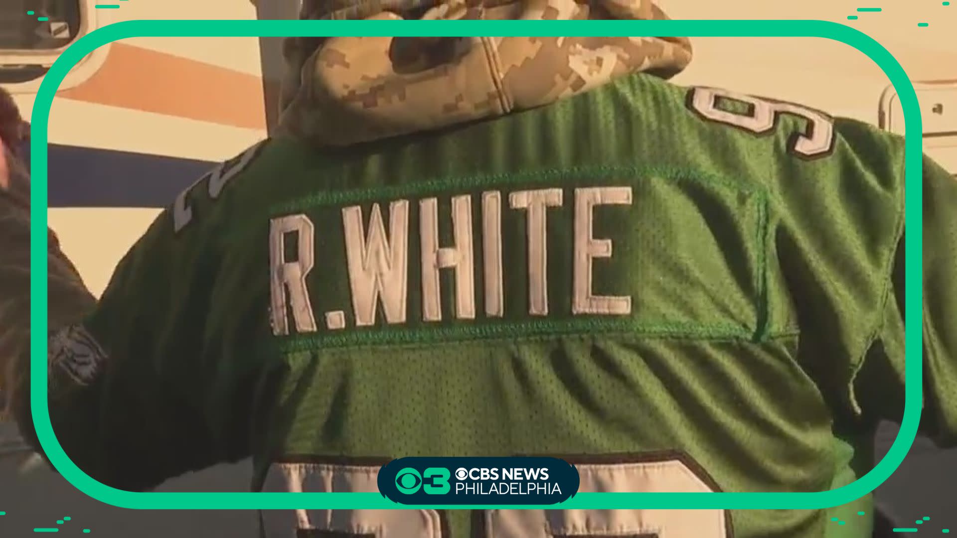 White Philadelphia Eagles Throwback D-Line Jacket