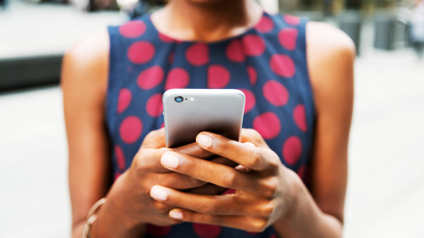 Closer up of woman using smart phone