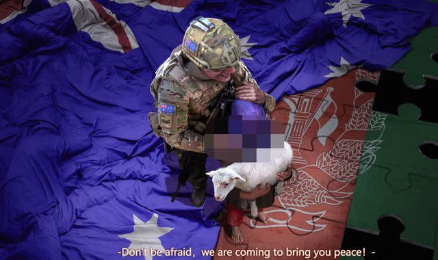 Row As China Posts Fake Image Of Australian Soldier With Knife On Child S Throat