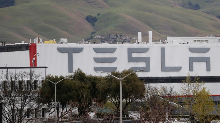 A view of Tesla Inc's U.S. vehicle factory in Fremont, California, U.S., March 18, 2020. REUTERS/Shannon Stapleton