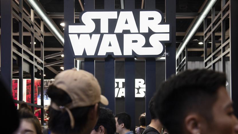 HONG KONG, CHINA - 2019/07/28: Visitors are seen at Disney's Star Wars booth during the Ani-Com & Games event in Hong Kong. (Photo by Budrul Chukrut/SOPA Images/LightRocket via Getty Images)