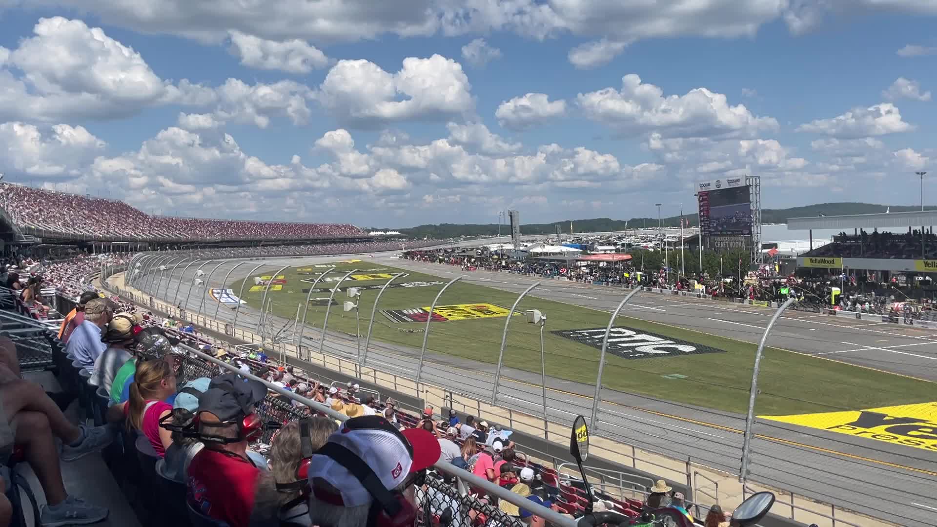 WATCH NASCAR truck series comes through the Talladega trioval in the Loves RV Stop 250