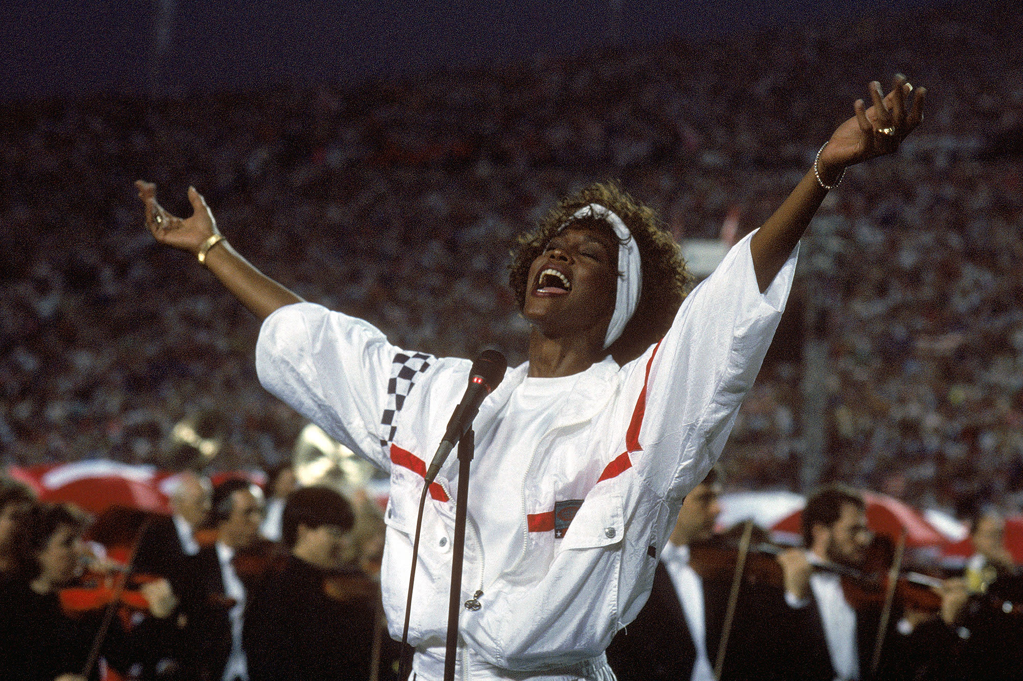 Remembering Whitney Houston with Her Super Bowl National Anthem Performance That United the Country