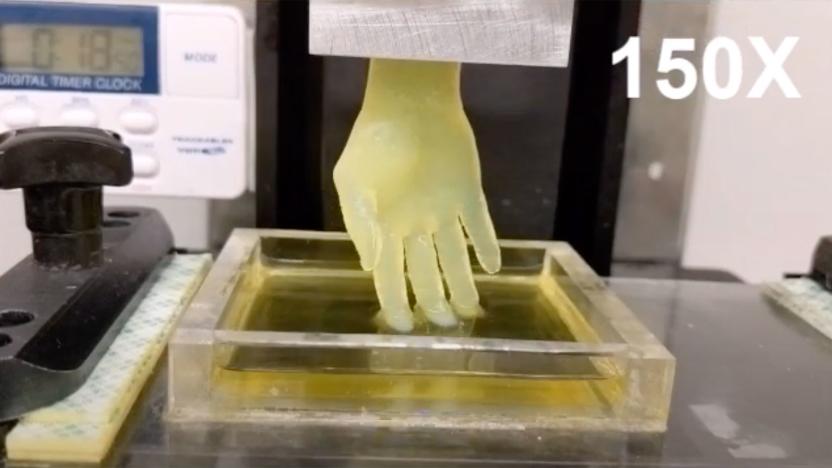 Fast 3D printing of a synthetic hand