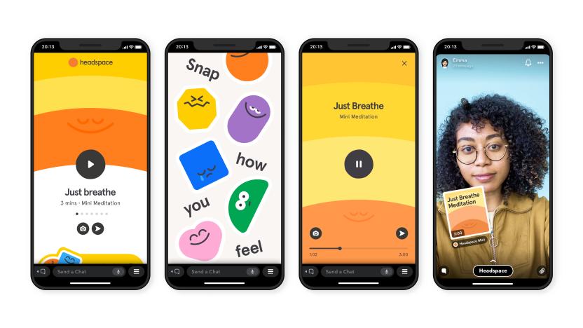 Meditation app Headspace has a 'mini' version for Snapchat.