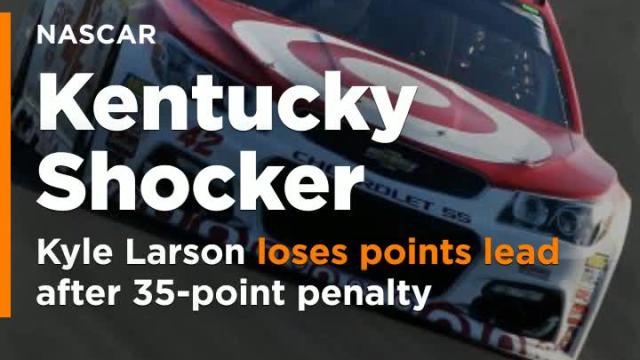 Kyle Larson loses points lead after 35-point penalty from Kentucky race