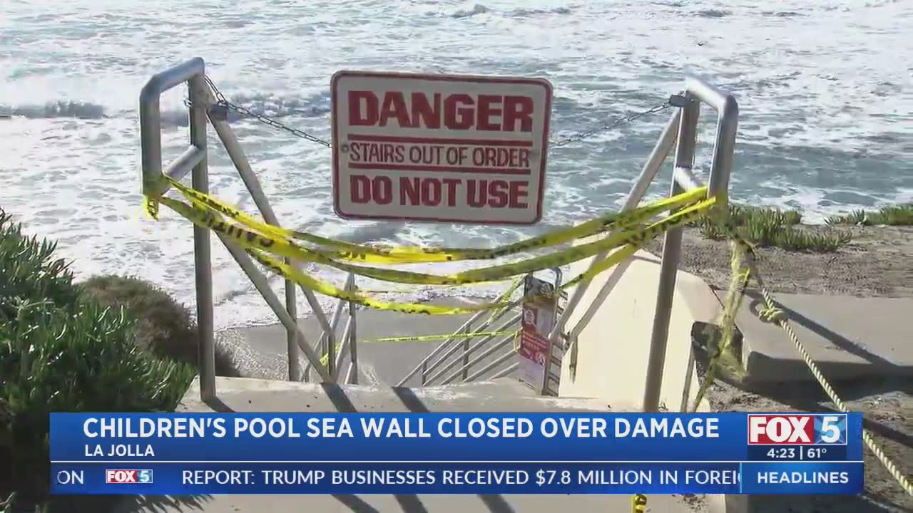 Children s Pool Sea Wall Closed