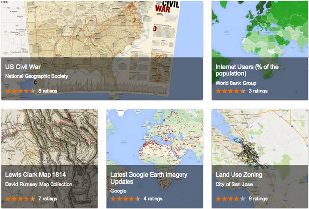 Google's new web gallery helps you find public map data | Engadget