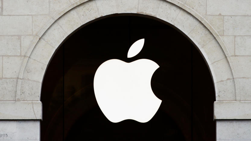 Apple logo is seen on the Apple store at The Marche Saint Germain in Paris, France July 15, 2020.  REUTERS/Gonzalo Fuentes/File photo