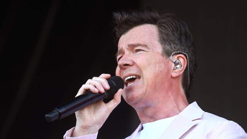 SOUTHWOLD, ENGLAND - JULY 25: Rick Astley performs during Latitude Festival 2021 at Henham Park on July 25, 2021 in Southwold, England. (Photo by Dave J Hogan/Getty Images)