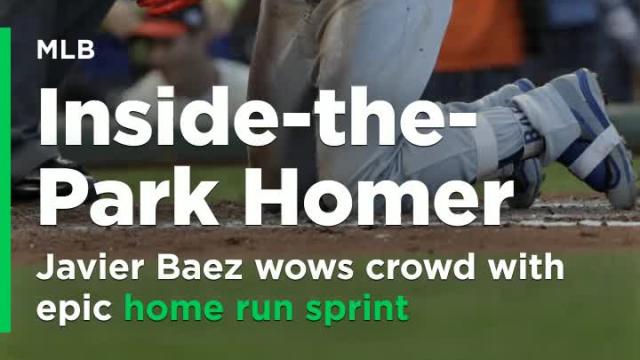 Javier Baez wows crowd with epic home run sprint