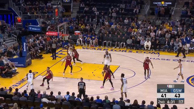 Moses Moody with an assist vs the Miami Heat