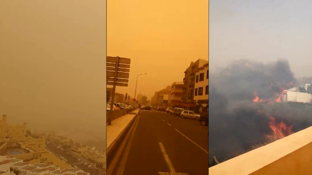 Impressionnantes Images Amateur D Une Tempete De Sable Aux Canaries