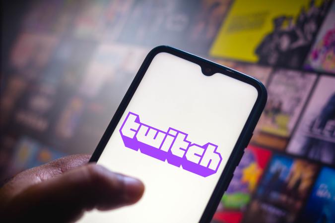 BRAZIL - 2021/05/11: In this photo illustration the Twitch logo seen displayed on a smartphone screen. (Photo Illustration by Rafael Henrique/SOPA Images/LightRocket via Getty Images)