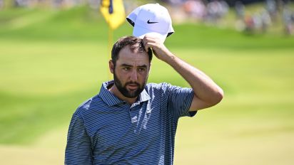 Getty Images - LOUISVILLE, KENTUCKY - MAY 19: Scottie Scheffler of the United States walks off the 18th green during the final round of the 2024 PGA Championship at Valhalla Golf Club on May 19, 2024 in Louisville, Kentucky. (Photo by Ross Kinnaird/Getty Images)