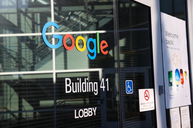 MOUNTAIN VIEW, CA - OCTOBER 28: Google headquarters is seen in Mountain View, California, United States on October 28, 2021. (Photo by Tayfun Coskun/Anadolu Agency via Getty Images)