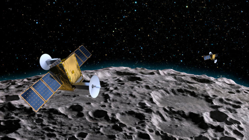 Parsec Moon-to-Earth communications satellite network
