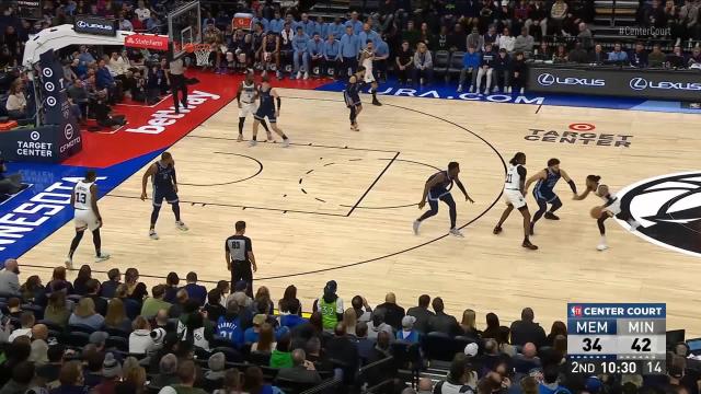 Naz Reid with a dunk vs the Memphis Grizzlies