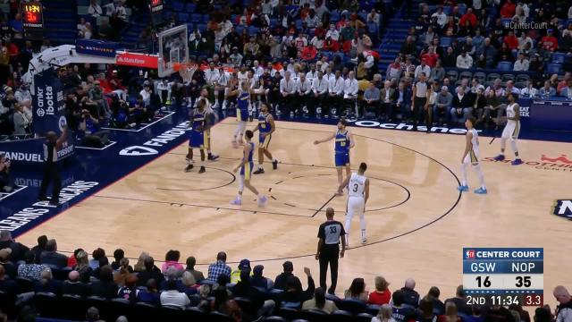 Jonas Valanciunas with an and one vs the Golden State Warriors