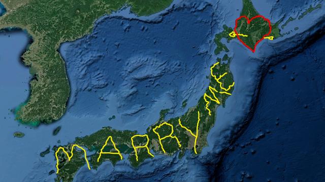 This wedding proposal set a world record in Japan