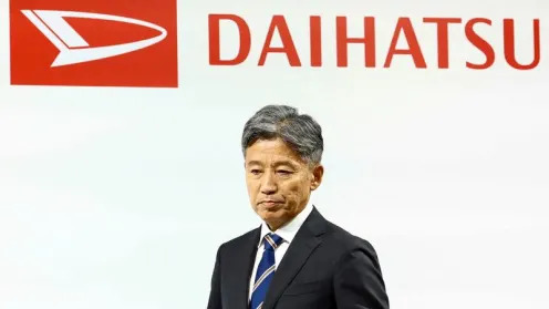 Scandal-hit Toyota Motor subsidiary Daihatsu aims to fully resume developing vehicles by as early as the end of this year, the president of the compact carmaker told reporters, adding that he saw opportunities in South America and Africa.  Daihatsu last year said it had rigged safety tests for some 88,000 small cars, most of them sold under the Toyota brand, with the scandal posing a reputational risk for Japan's largest automaker.  New President Masahiro Inoue was dispatched from Toyota to turn Daihatsu around and put it on a path to growth.