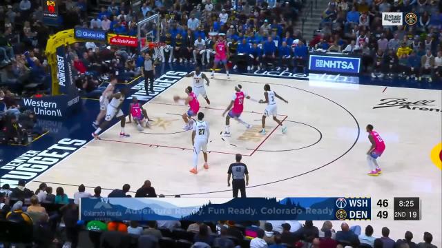 Corey Kispert with a dunk vs the Denver Nuggets