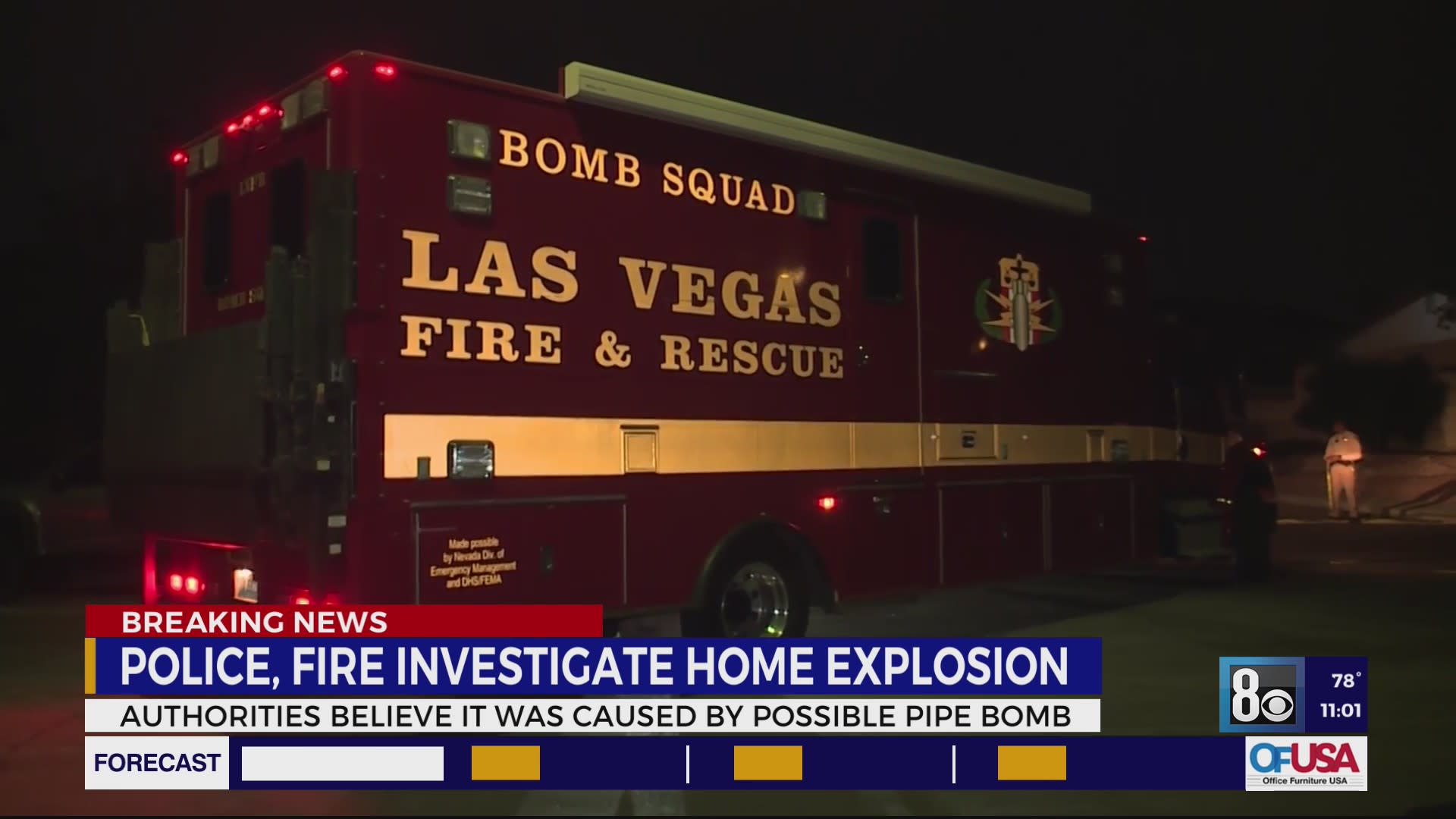 Man found injured after report of explosion in west Las Vegas valley neighborhood police pic