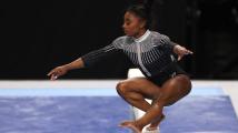 Biles leads at U.S. Gymnastics Championships