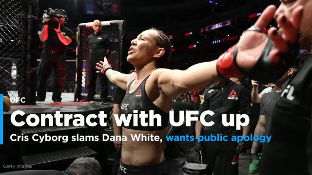 Cris Cyborg wants a public apology from Dana White before re-signing with UFC