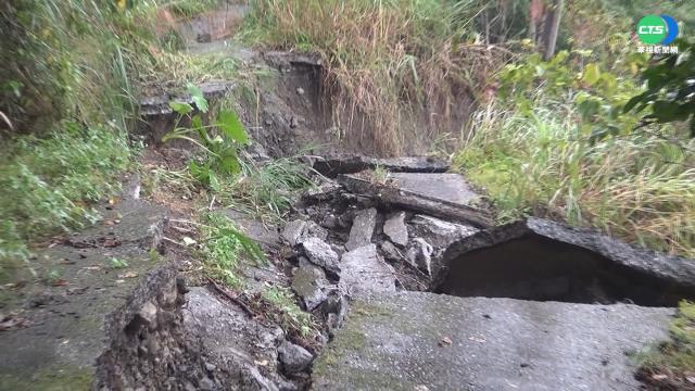 抵不住大雨沖刷花蓮安通越嶺古道坍塌