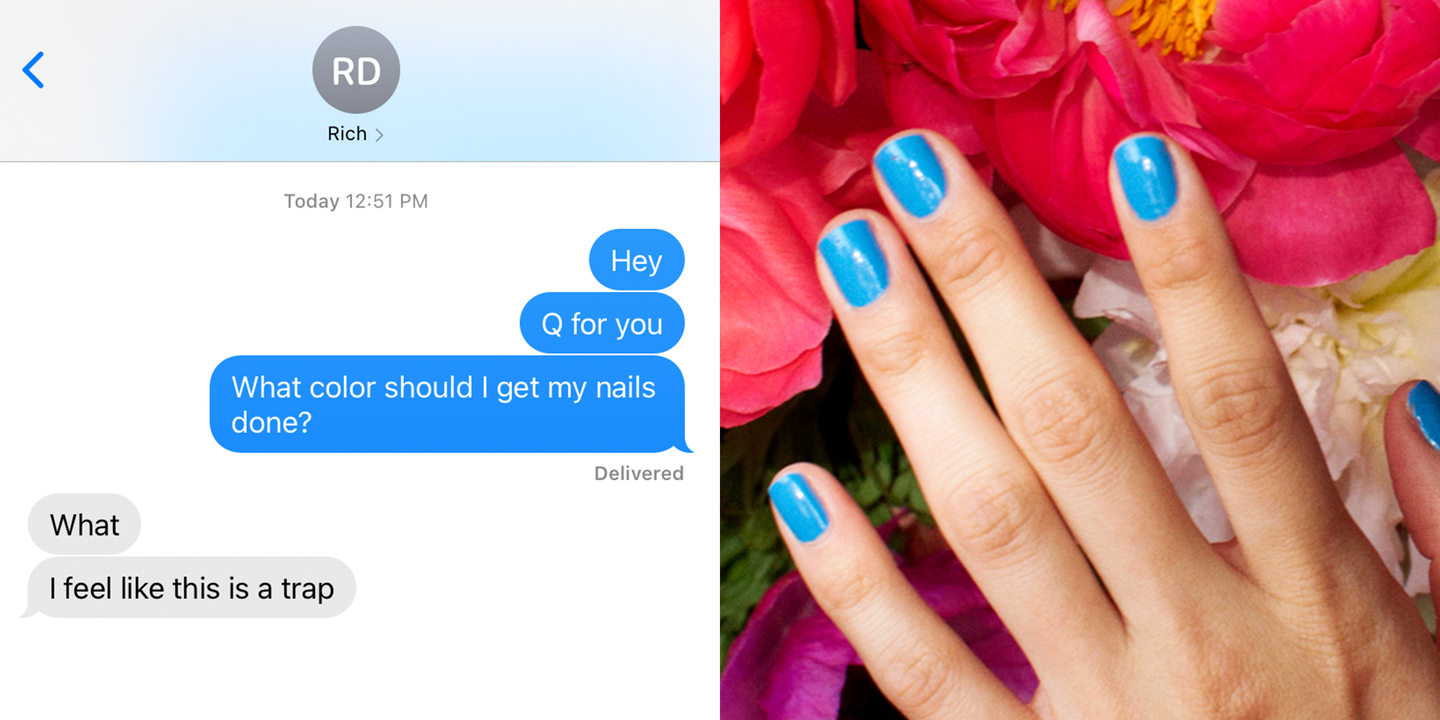 We Tried The Tiktok Light Blue Nails Trend On Our Partners