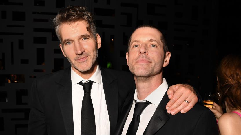 LOS ANGELES, CALIFORNIA - SEPTEMBER 22: (L-R) David Benioff and D.B. Weiss attend HBO's Official 2019 Emmy After Party on September 22, 2019 in Los Angeles, California. (Photo by Jeff Kravitz/FilmMagic for HBO)