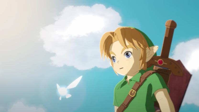 A still from the Zelda short showing Link.