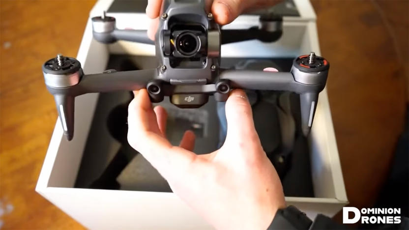 DJI first-person view (FPV) racing drone unboxing