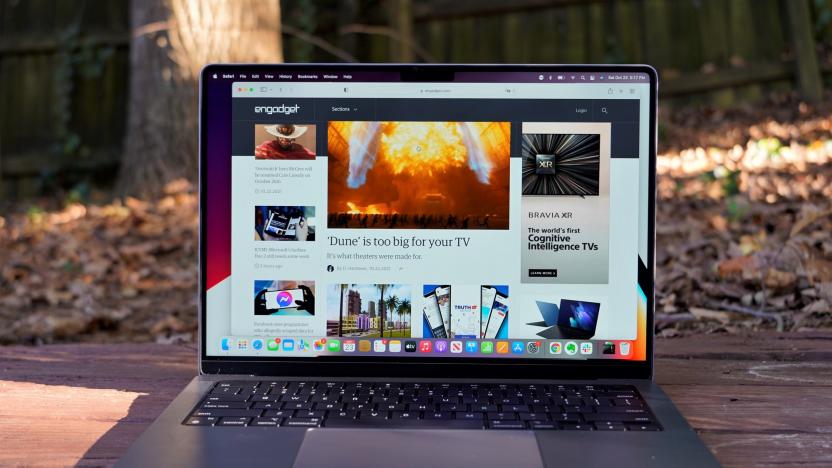 Apple 14-inch MacBook Pro with Safari browser