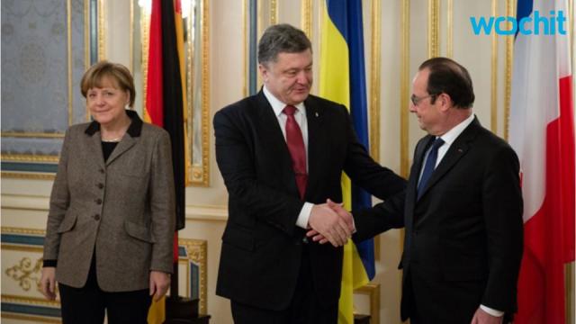 Ukraine president pushes for fast cease-fire, defensive arms.