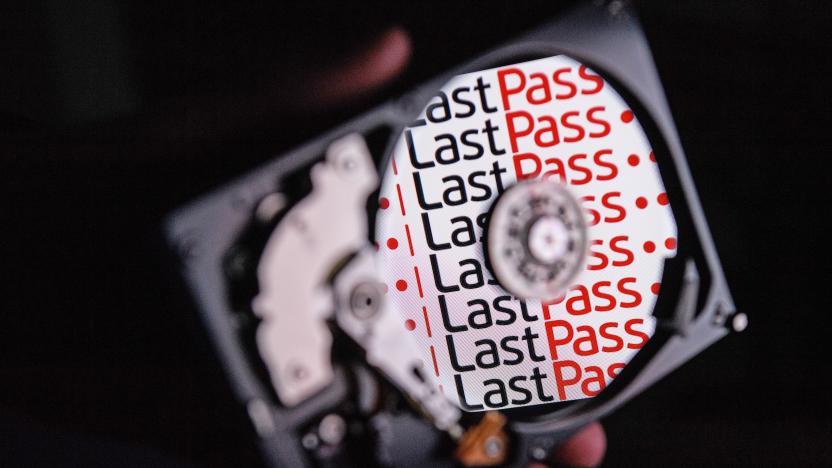 LONDON, ENGLAND - AUGUST 09:  In this photo illustration, the logo for online password manager service "LastPass" is reflected on the internal discs of a hard drive on August 09, 2017 in London, England. With so many aspects of life requiring passwords and login information, password managers are becoming increasingly popular among consumers and businesses. 