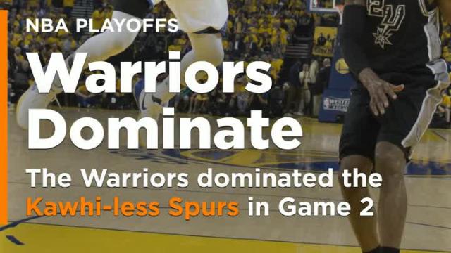 The Warriors dominated the Kawhi-less Spurs just like you'd expect