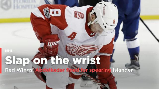 Red Wings' Abdelkader fined $5,000 for spearing Islander