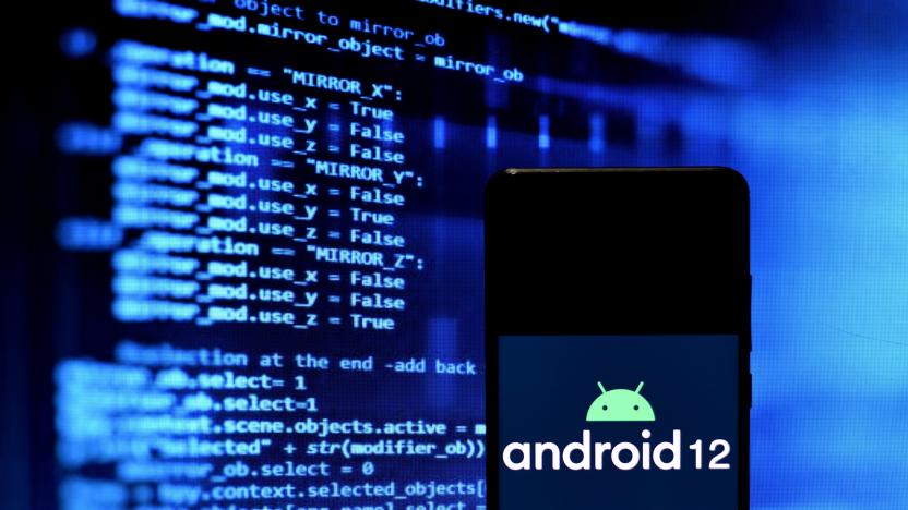 INDIA - 2021/04/17: In this Photo illustration  of an Android 12 logo seen displayed on a Smartphone. (Photo Illustration by Avishek Das/SOPA Images/LightRocket via Getty Images)
