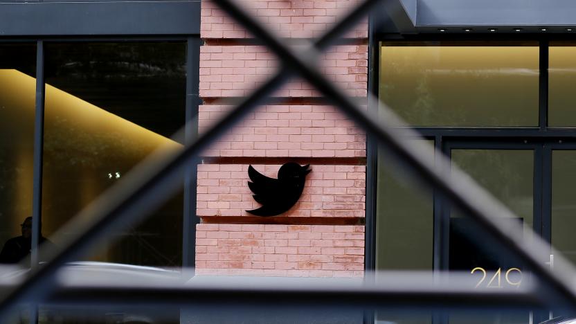 NEW YORK, NEW YORK - OCTOBER 28: The logo of Twitter is displayed at the company Headquarters on October 28, 2022 in New York City. A day after Elon Musk completed Twitter takeover the U.S. Securities and Exchange Commission notified its intention of delisted the company from the New York Stock Exchange according to a new filing with the U.S. Securities and Exchange Commission. (Photo by Leonardo Munoz/VIEWpress)