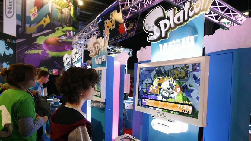 PARIS, FRANCE - OCTOBER 29:  A gamer plays the video game "Splatoon" developed by Nintendo EAD on a games console Nintendo Wii U at Paris Games Week, a trade fair for video games on October 29, 2015 in Paris, France. Paris Games week runs from October 28 until November 1, 2015.  (Photo by Chesnot/Getty Images)