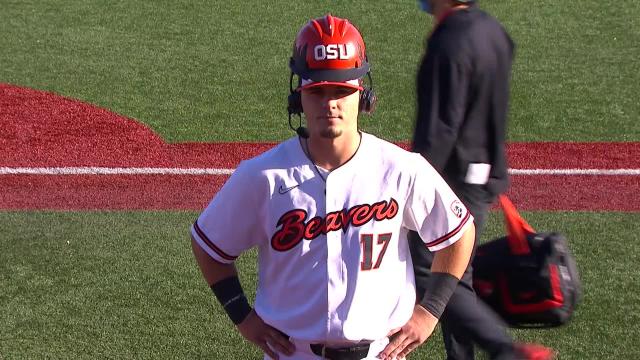 Oregon State's Troy Claunch called his shot on 2-run double