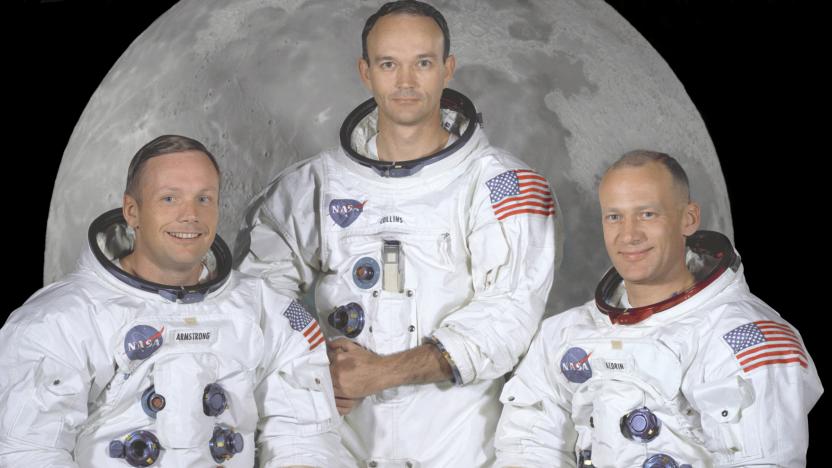 Apollo 11 - NASA, 1969. The Apollo 11 crew, from left: Commander Neil A. Armstrong, Command Module Pilot Michael Collins, and Lunar Module Pilot Edwin E. Artist NASA. (Photo by Heritage Space/Heritage Images via Getty Images)