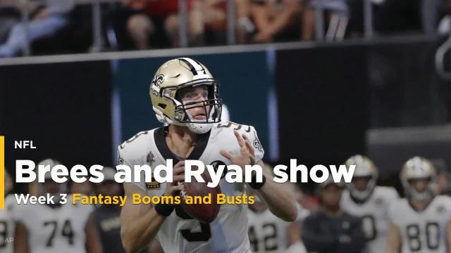 Week 3 Fantasy Booms and Busts: Drew Brees and Matt Ryan put on a show