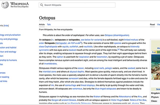 Wikipedia desktop web redesign