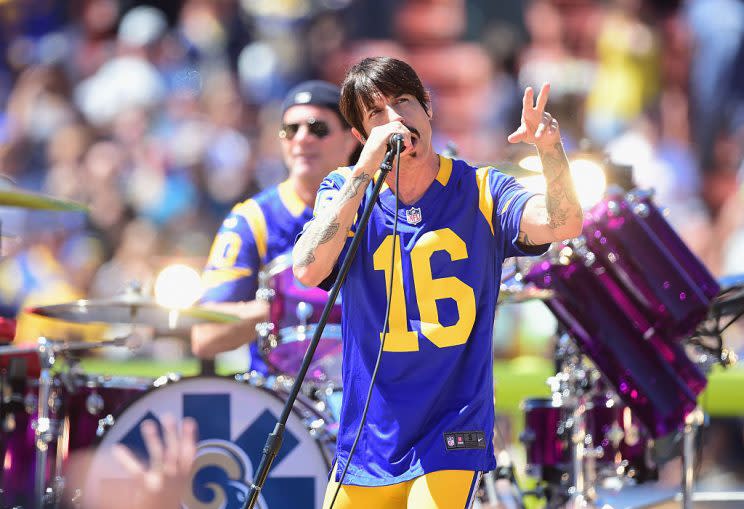 red hot chili peppers lakers jersey