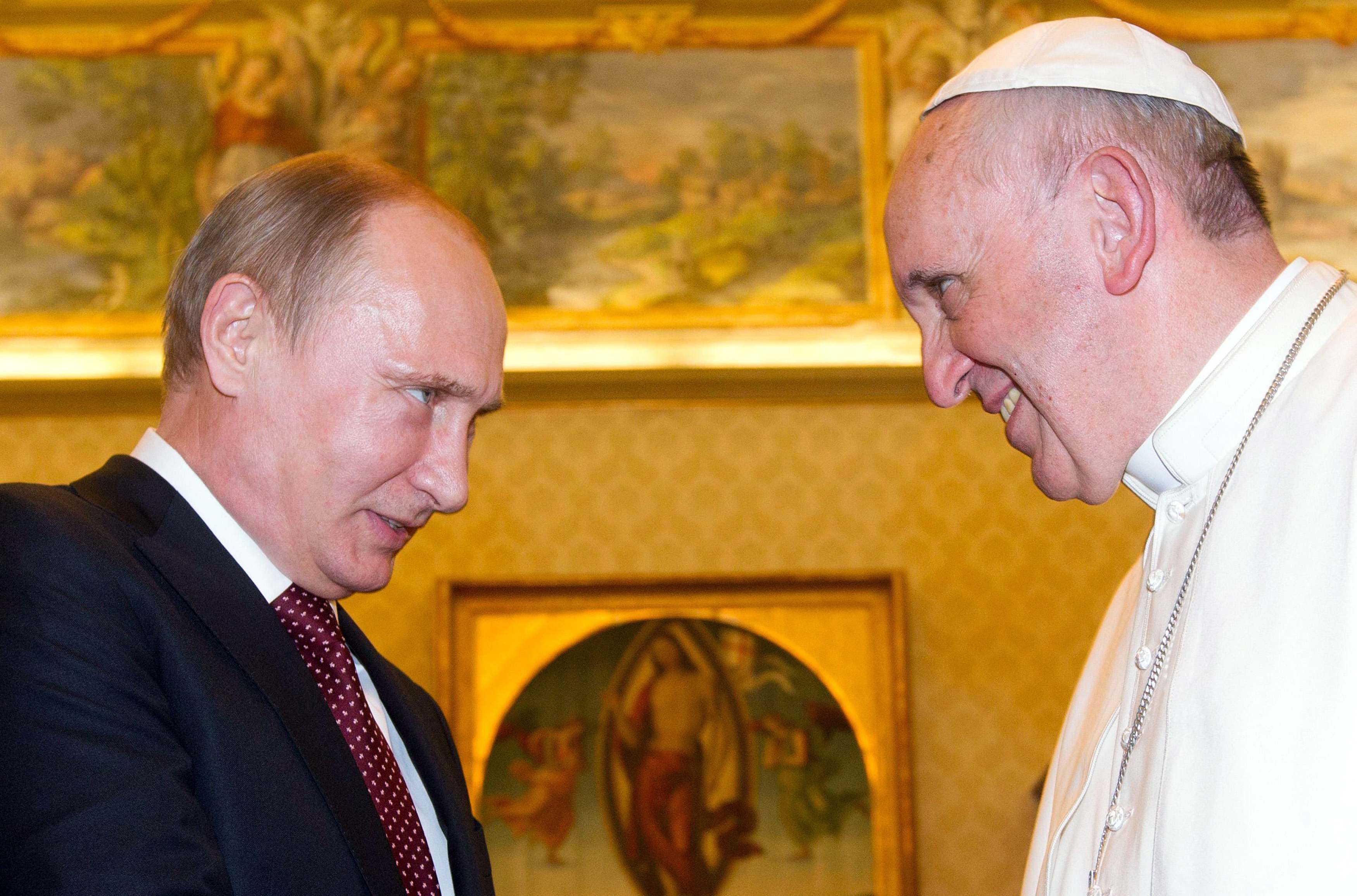 Pope Francis meets with Russian President Vladimir Putin
