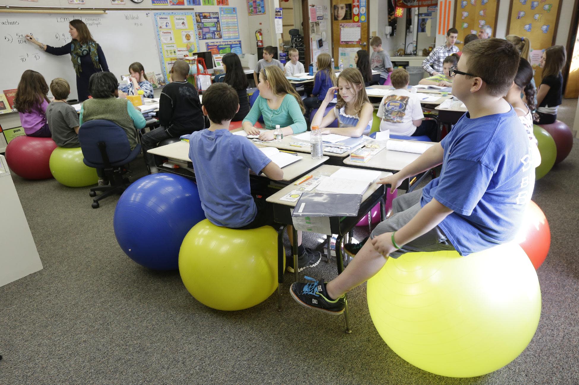 Teachers Ditch Student Desk Chairs For Yoga Balls